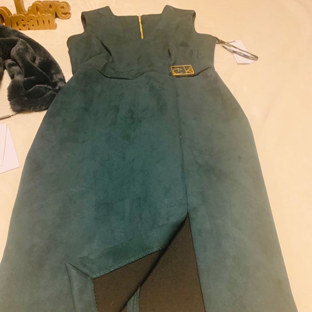 Calvin Klein Dark green dress.
